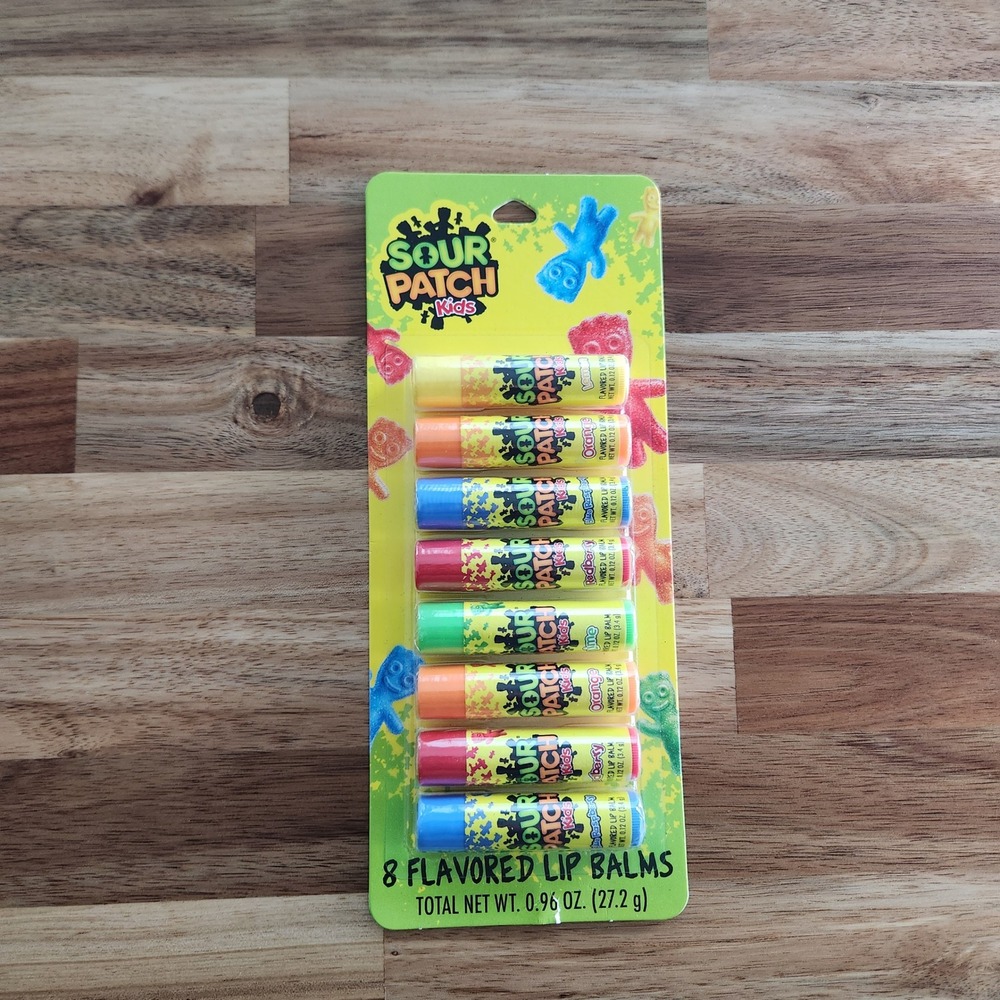 NEW Sour Patch Kids Flavored Lip Balm Set 8‎ Count